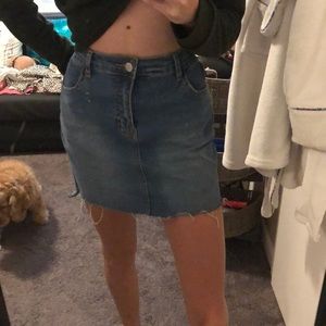 Mini denim skirt